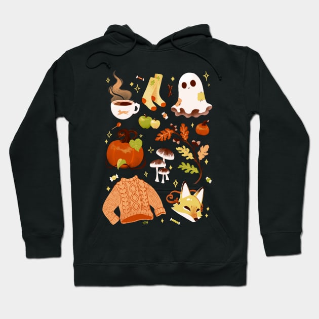 Autumn People Hoodie by Marzipan Art